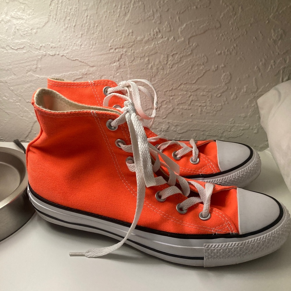 Orange Converse High Tops